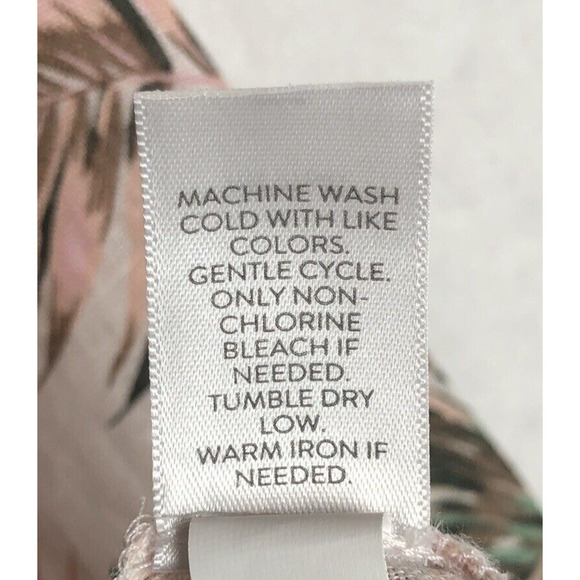 J.‎ JILL Love Linen Top Women's Sz M Tropical Tunic Pullover V-Neck 3/4 Flutter - Picture 5 of 11